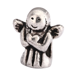 5 x Cute Angel Charms Beads Antique Silver Tone European Charm Beads  #MEC-28